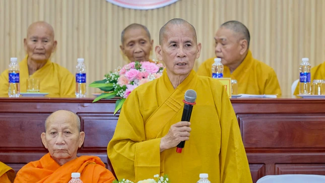 Hòa thượng Thích Thiện Thống phát biểu khai mạc