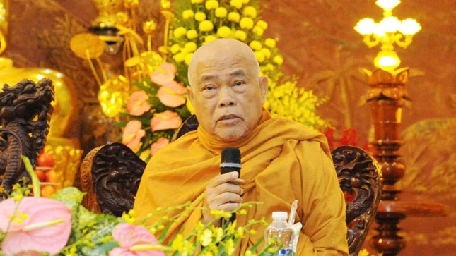 Hòa thượng Thích Giác Toàn phát biểu khai mạc, mở đầu khóa bồi dưỡng