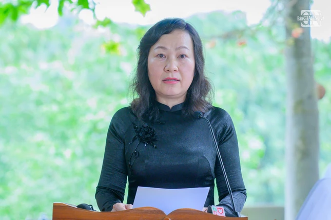 Bà Huỳnh Thị Hằng, Phó Bí thư Thành ủy TP.Đồng Nai phát biểu