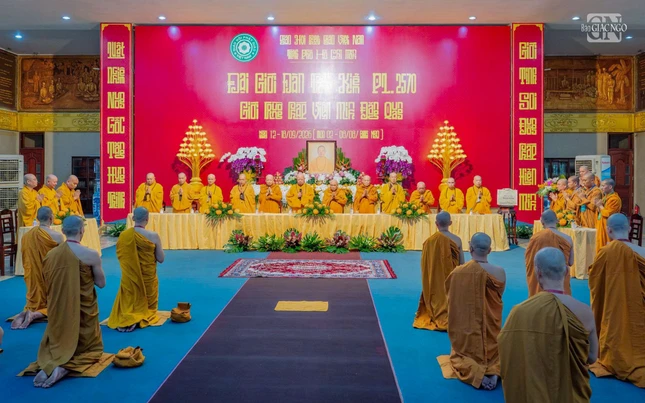 Quang cảnh buổi thăm tại điểm truyền giới pháp viện Minh Đăng Quang - Ảnh: Trung Nam