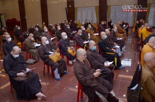 Chư tôn đức đại diện các ban chuyên môn, BTS TP.Thủ Đức và các quận, huyện tham dự