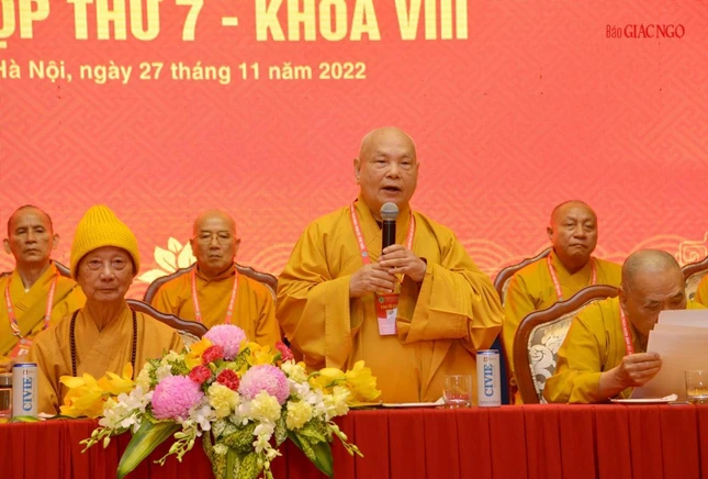 Hòa thượng Chủ tịch Hội đồng Trị sự GHPGVN phát biểu khai mạc Hòa thượng Chủ tịch Hội đồng Trị sự GHPGVN phát biểu khai mạc