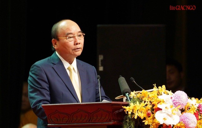 Chủ tịch nước Nguyễn Xuân Phúc phát biểu chúc mừng Đại hội