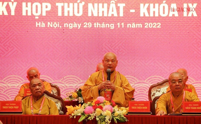 Hòa thượng Thích Thiện Nhơn, Chủ tịch Hội đồng Trị sự phát biểu khai mạc hội nghị