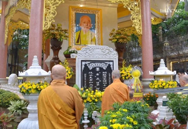 Trước bảo tháp Phù Thị - nơi lưu giữ nhục thân cố Đại lão Hòa thượng Thích Trí Tịnh Trước bảo tháp Phù Thị - nơi lưu giữ nhục thân cố Đại lão Hòa thượng Thích Trí Tịnh