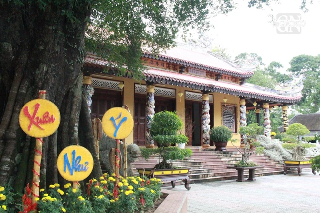 Góc vườn xuân tại tổ đình Tây Thiên