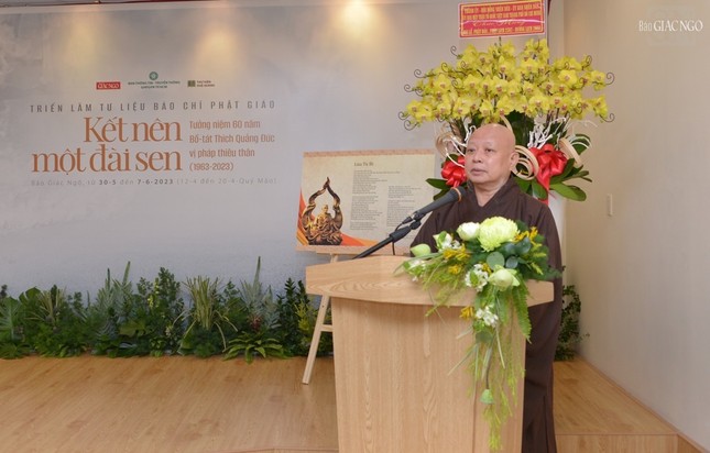 Hoà thượng Thích Lệ Trang phát biểu