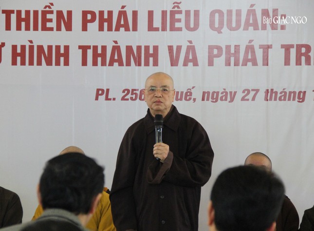 Hòa thượng Thích Huệ Phước đại diện Ban Trị sự phát biểu