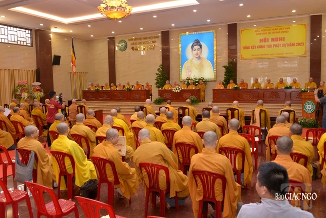 Quang cảnh Hội nghị tổng kết công tác Phật sự năm 2023 của Ban Nghi lễ T.Ư