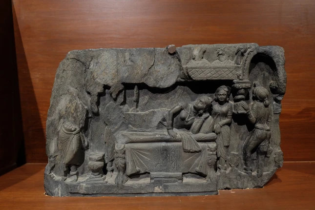 Phù điêu mô tả cảnh Hoàng hậu Maya ứng mộng, thế kỷ II