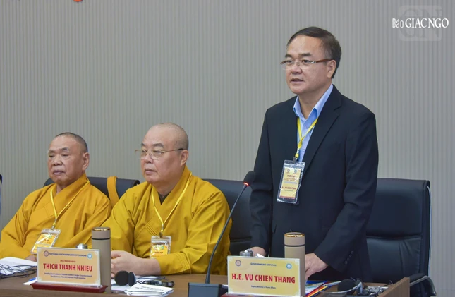 Thứ trưởng Bộ Nội vụ Vũ Chiến Thắng phát biểu