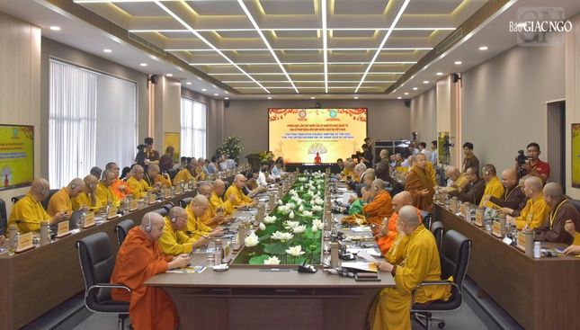 Phiên họp diễn ra tại cơ sở II Học viện Phật giáo VN tại TP.HCM, địa điểm tổ chức Đại lễ Vesak Liên Hiệp Quốc 2025