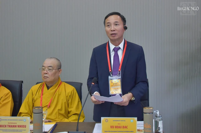 Ông Vũ Hoài Bắc, Trưởng ban Tôn giáo Chính phủ phát biểu Ông Vũ Hoài Bắc, Trưởng ban Tôn giáo Chính phủ phát biểu
