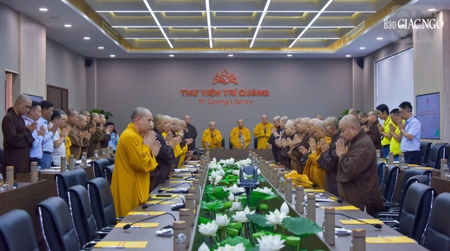 Phiên họp nhằm báo cáo, kiểm tra tiến độ các phần việc liên quan đến công tác tổ chức Đại lễ Vesak Liên Hiệp Quốc 2025 tại TP.HCM