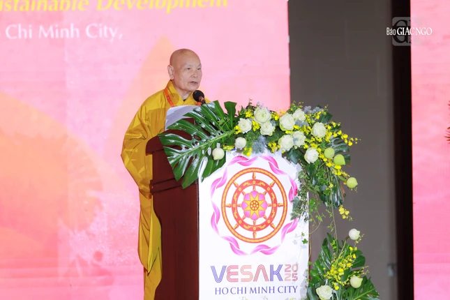 Trưởng lão Hòa thượng Thích Thiện Nhơn đọc Diễn văn Vesak 2025