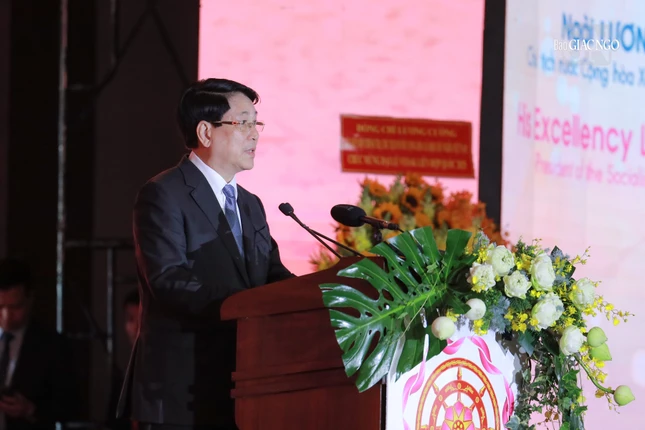 Chủ tịch nước Lương Cường phát biểu