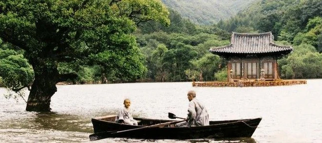 Một cảnh trong phim Xuân, Hạ, Thu, Đông rồi lại Xuân