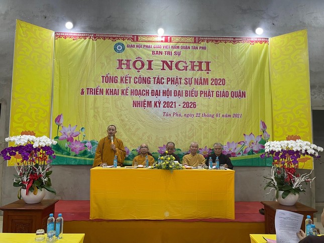 Đại đức Thích Quảng Tiến phát biểu