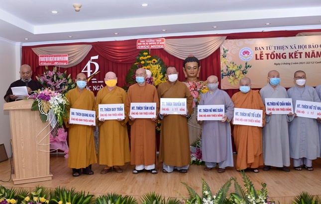 Chư Tăng, Ni phát tâm đóng góp vào các chương trình thiện nguyện