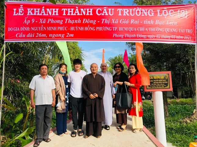 Chùa Thường Quang khánh thành cầu bê-tông tại xã Phong Thạnh Đông Chùa Thường Quang khánh thành cầu bê-tông tại xã Phong Thạnh Đông