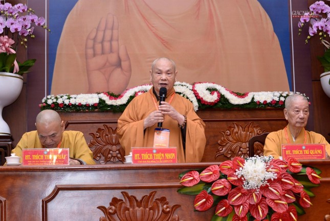 Hòa thượng Thích Thiện Nhơn phát biểu chỉ đạo