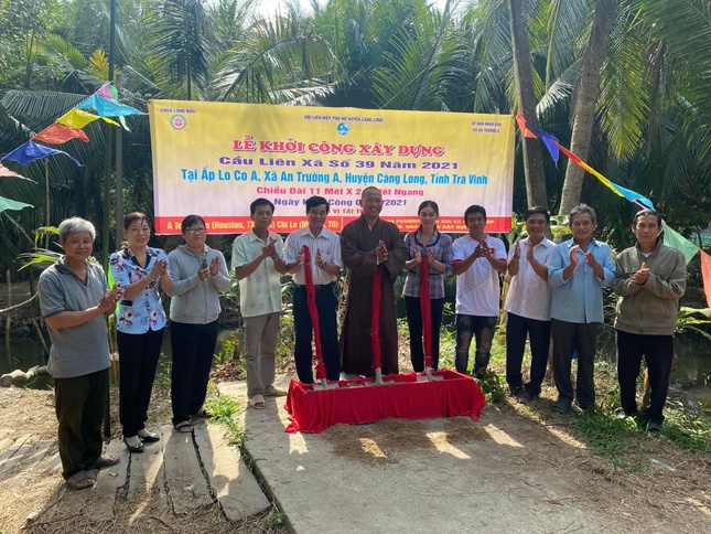 Đại đức Thích Minh Trí đã khởi công xây dựng cầu liên xã số 39