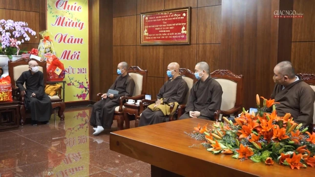 Chư tôn đức Ban Trị sự TP.HCM tiếp Ban Dân vận Thành ủy