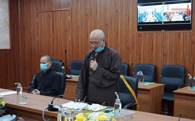 Hòa thượng Thích Huệ Thông phổ biến văn bản của Ủy ban TƯMTTQVN