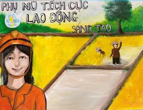 Tác phẩm dự thi của Sa-di-ni Ngọc Thanh đoạt giải "tranh được yêu thích nhất" - Ảnh: CTV