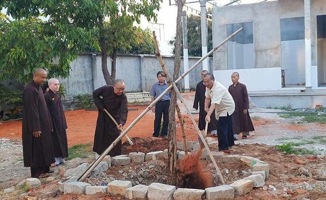 Trồng cây xanh trong khuôn viên Trường Trung cấp Phật học tỉnh Bình Thuận Trồng cây xanh trong khuôn viên Trường Trung cấp Phật học tỉnh Bình Thuận