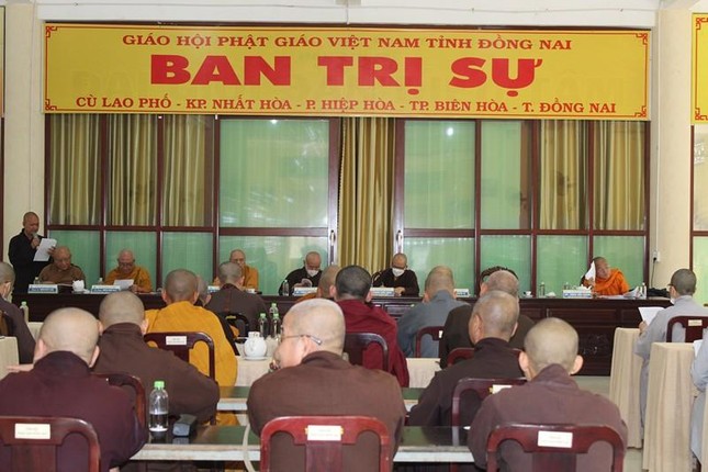 Chư tôn đức Tăng Ni tham dự hội nghị Ban Thường trực mở rộng