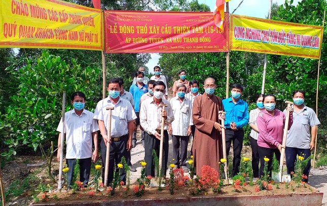 Ban Trị sự huyện Tân Thạnh khởi công xây dựng cầu nông thôn Ban Trị sự huyện Tân Thạnh khởi công xây dựng cầu nông thôn