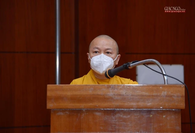 Thượng tọa Thích Nhật Từ phát biểu lưu ý một số vấn đề đến tình nguyện viên
