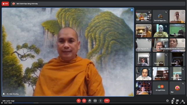 Đại đức Thích Giác Nhường tại buổi tọa đàm