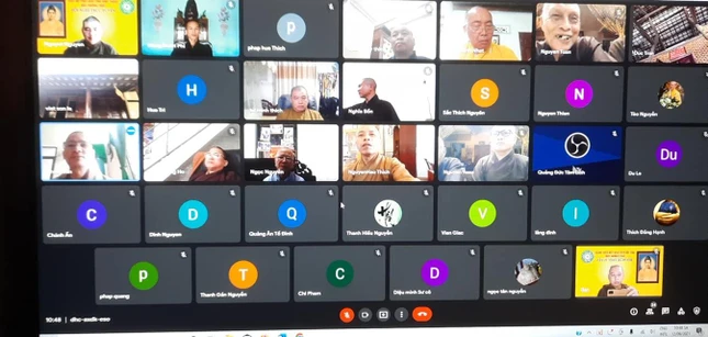 Chư tôn đức Ban Trị sự tỉnh, các huyện, thị, thành tham dự hội nghị trực tuyến Chư tôn đức Ban Trị sự tỉnh, các huyện, thị, thành tham dự hội nghị trực tuyến