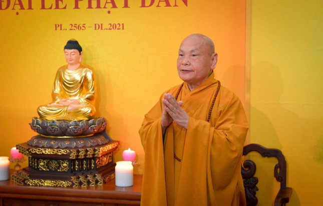 Hòa thượng Thích Thiện Nhơn phát biểu khai mạc hội nghị trực tuyến của Ban Thường trực Hòa thượng Thích Thiện Nhơn phát biểu khai mạc hội nghị trực tuyến của Ban Thường trực