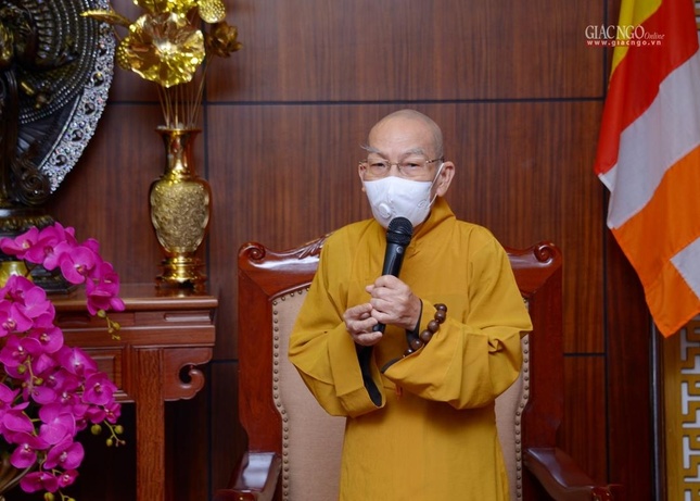 Hòa thượng Thích Thiện Đức đã cảm ơn Tổ Công tác của Ban Tôn giáo Chính phủ