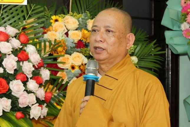Hòa thượng Thích Phước Minh, Hiệu trưởng Trường Phật học Quảng Nam phát biểu khai mạc
