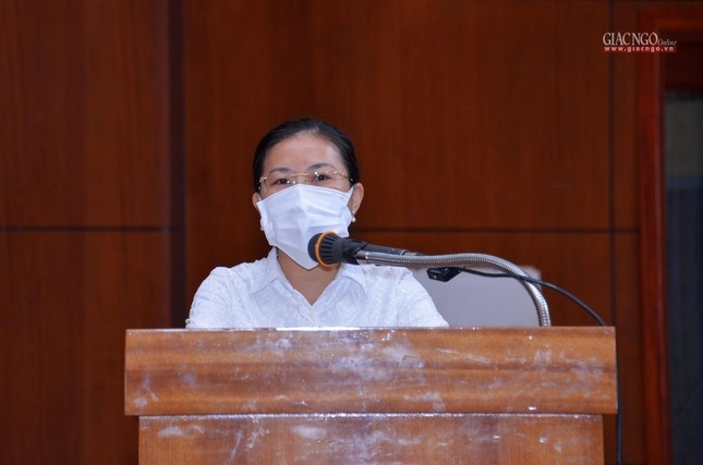 Bà Phan Kiều Thanh Hương phát biểu Bà Phan Kiều Thanh Hương phát biểu