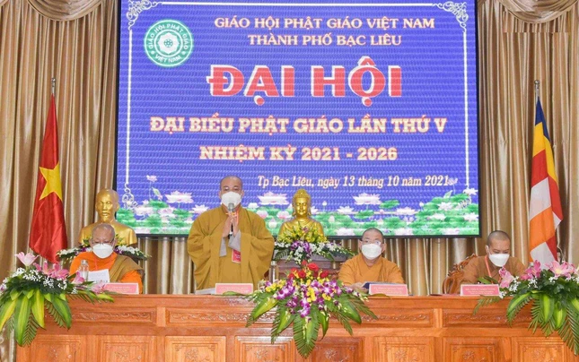 Thượng toạ Thích Giác Nghi phát biểu tại đại hội