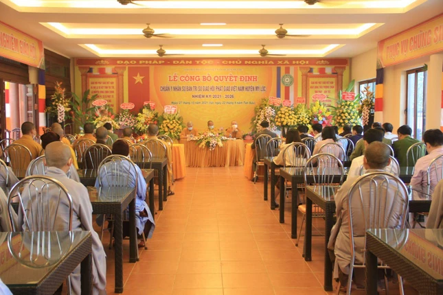 Ban Trị sự Phật giáo huyện tổng kết hoạt động và công bố quyết định nhân sự nhiệm kỳ mới