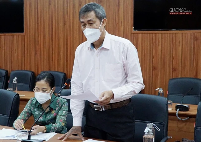 Ông Võ Văn Thiện phát biểu tại buổi họp