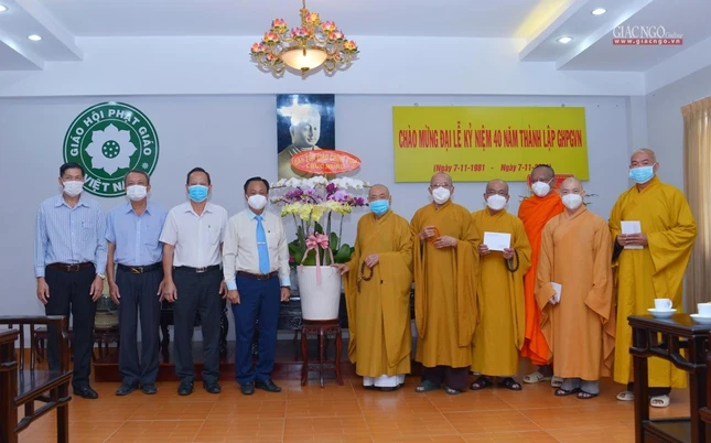 Đoàn Ban Tôn giáo Chính phủ chúc mừng nhân Kỷ niệm 40 năm thành lập GHPGVN