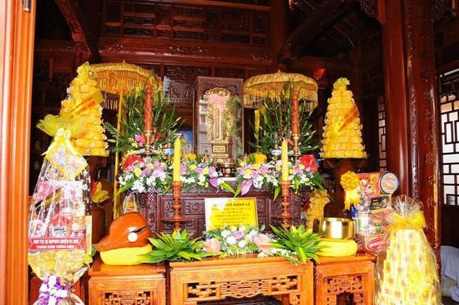 Giác linh đường cố Hòa thượng tại chùa Linh Thắng