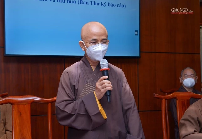 Thượng tọa Thích Thiện Quý báo cáo hoạt động Phật sự Thượng tọa Thích Thiện Quý báo cáo hoạt động Phật sự