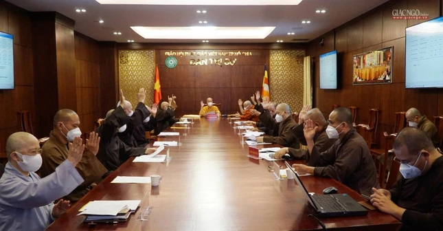 Chư tôn đức Ban Thường trực đã lắng nghe, thảo luận và thông qua bằng hình thức biểu quyết cho các chương trình, Phật sự của Ban Trị sự GHPGVN TP.HCM theo tinh thần trí tuệ tập thể Chư tôn đức Ban Thường trực đã lắng nghe, thảo luận và thông qua bằng hình thức biểu quyết cho các chương trình, Phật sự của Ban Trị sự GHPGVN TP.HCM theo tinh thần trí tuệ tập thể