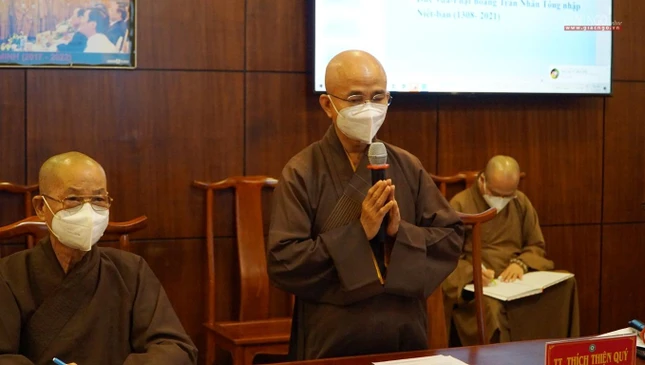 Thượng tọa Thích Thiện Quý báo cáo hoạt động Phật sự Thượng tọa Thích Thiện Quý báo cáo hoạt động Phật sự