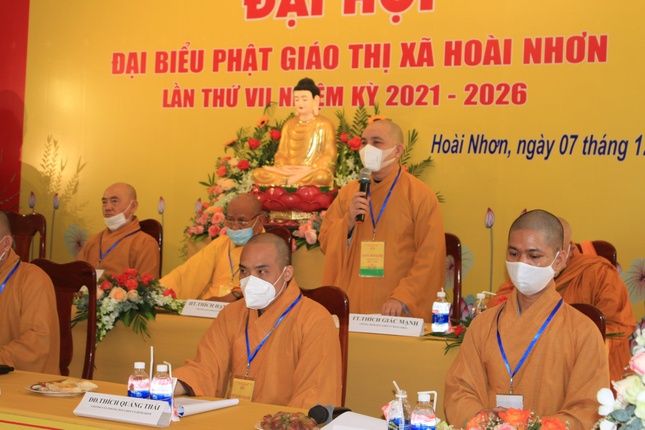 Thượng tọa Thích Đồng Thành phát biểu tại đại hội