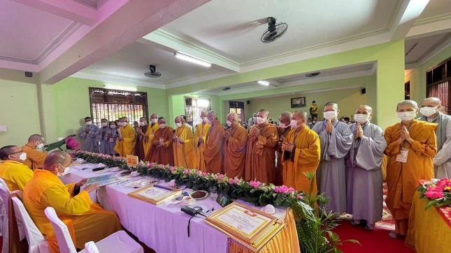 Tân Ban Trị sự Phật giáo TP.Hội An nhiệm kỳ 2021-2026 ra mắt hội nghị