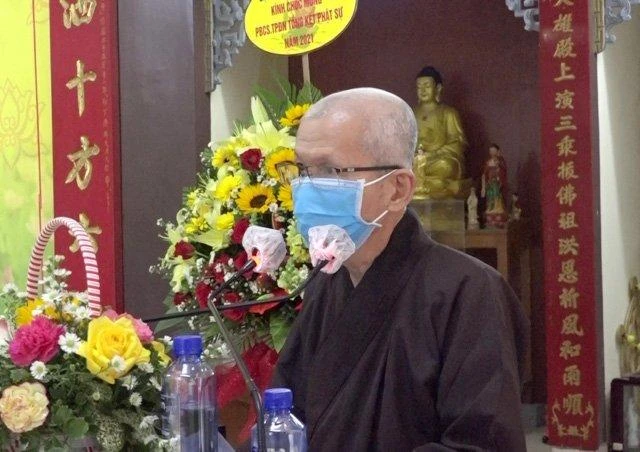 Thượng tọa Thích Nhuận Hòa phát biểu khai mạc